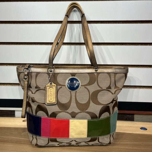 Coach Signature Stripe tote - F15538 - Picture 2 of 12